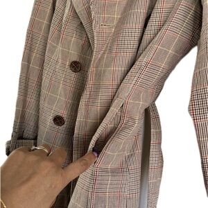 Merona Checkered Blazer with Red Lining